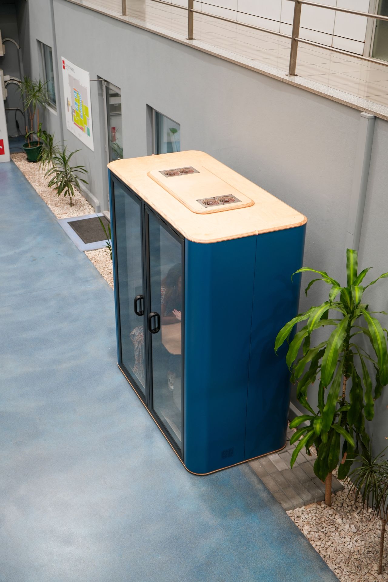 Aerial view of the Bubliing M 2 person pod