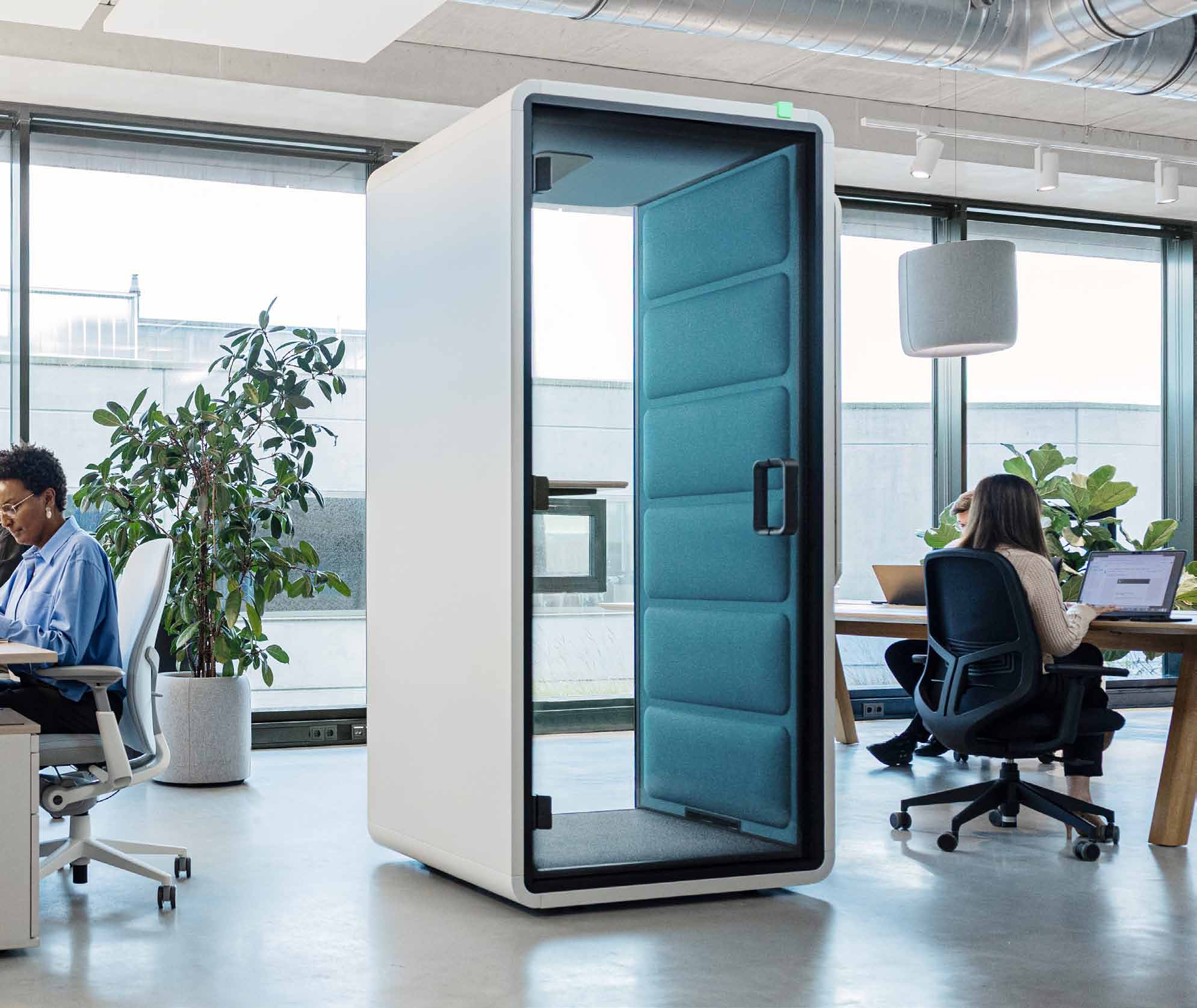 HushFree.XS Phone booth in office.