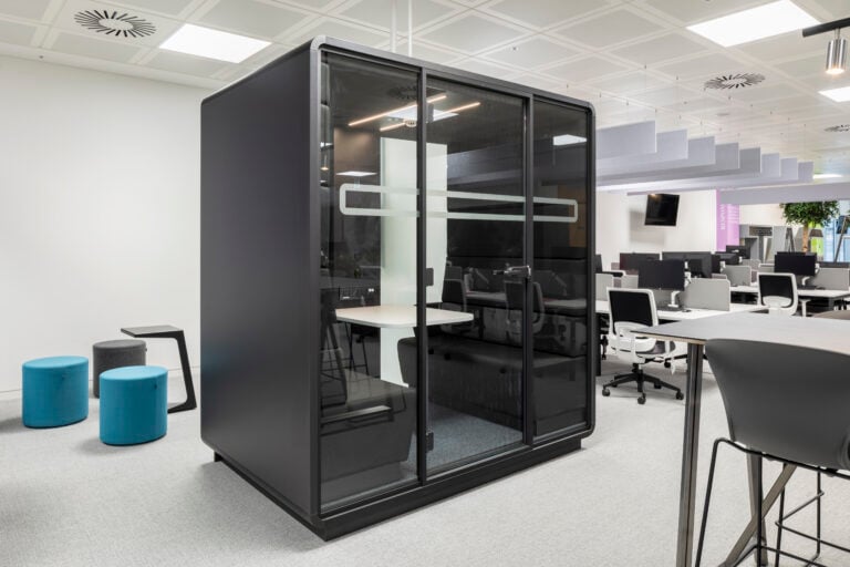 HushMeet 4 person pod in Cosmos Grey